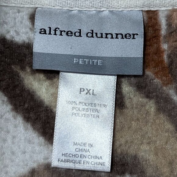 Alfred Dunner Floral Full Zip Fleece Jacket Rhinestone Sparkles PXL Leaves Fall - Picture 7 of 12